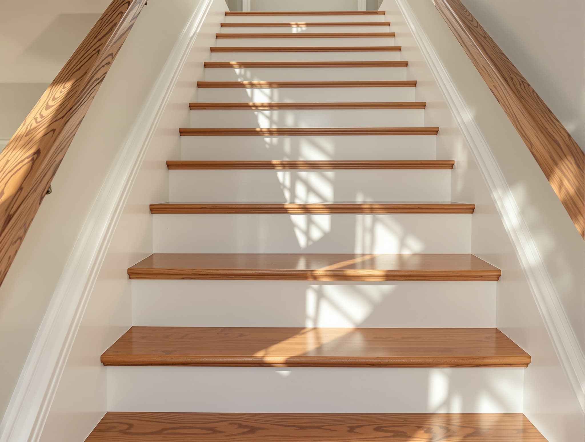 Oak treads + painted risers