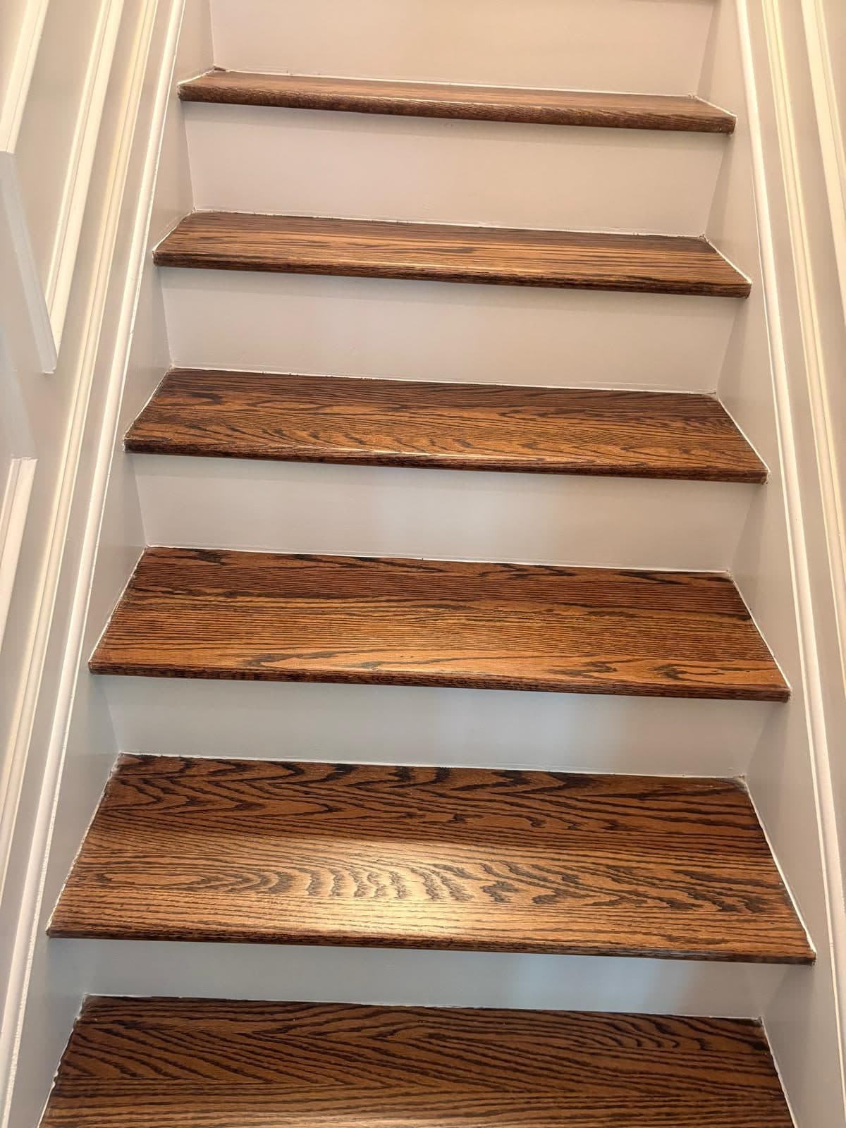 Oak treads + painted risers